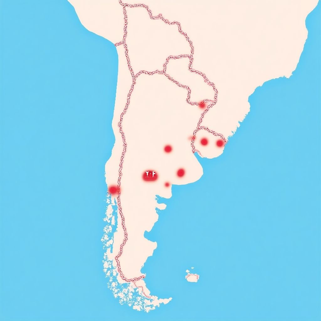 Mapa de estaciones YPF en Argentina